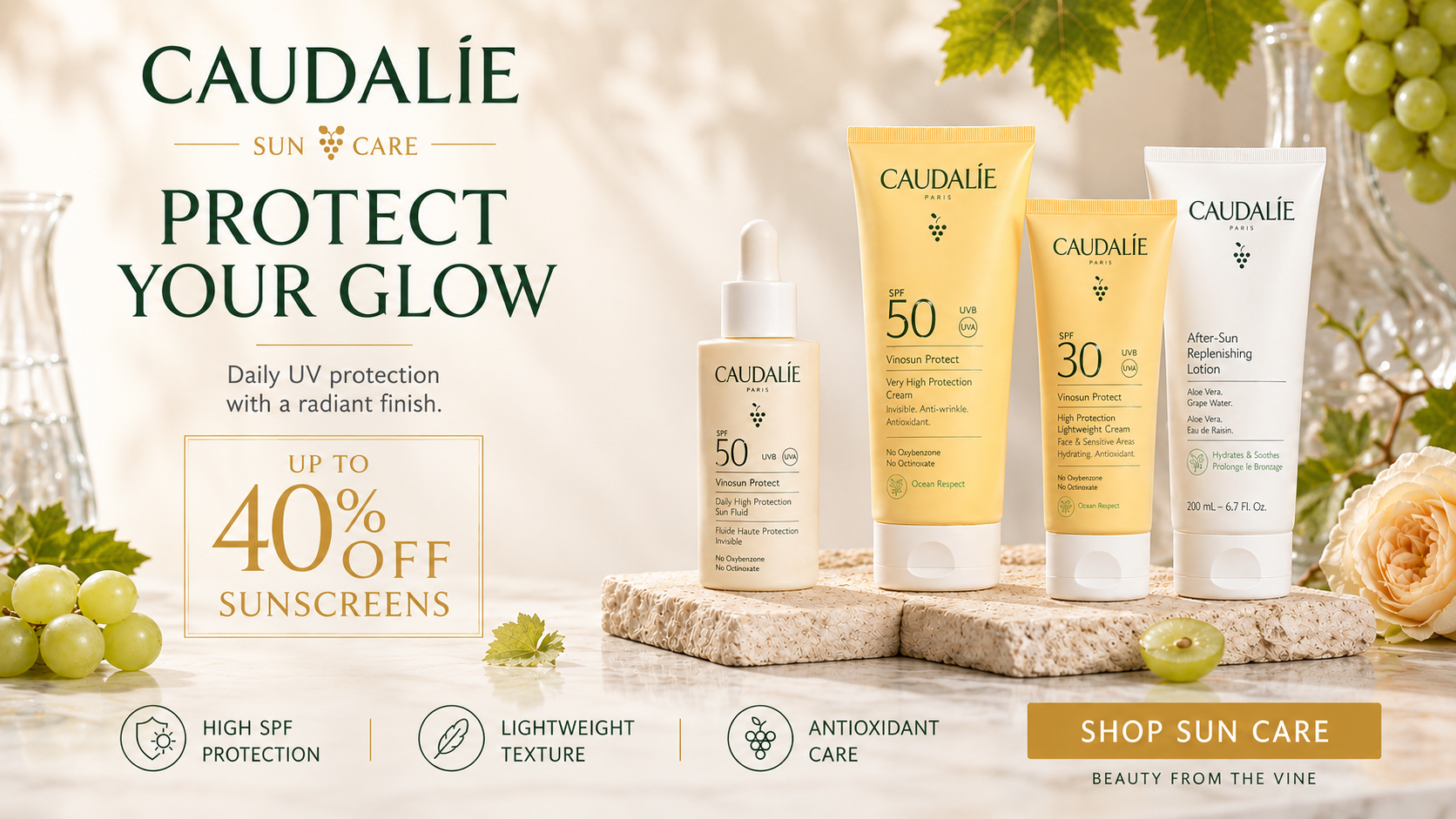 Caudalie Sun 40% off